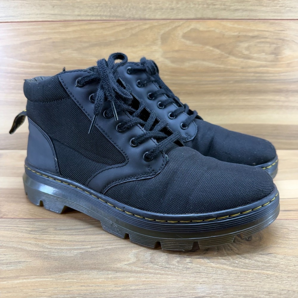 Dr Martens Bonny Canvas Womens 9 Black Combat Chunky Lug Punk Y2K Grunge EU 41